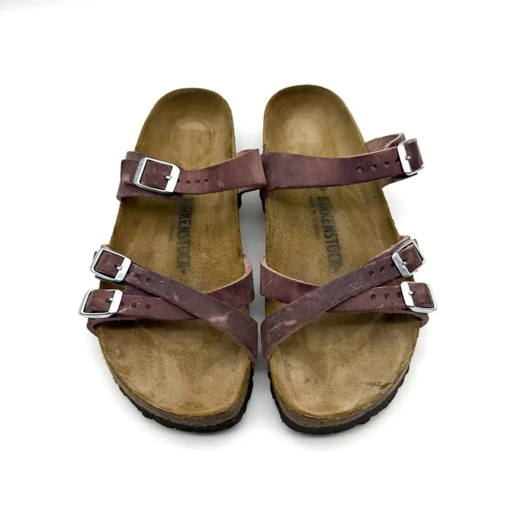 Birkenstock Franca Oiled Leather Sandal Lavender Blush EU 40 US L9 Narrow - Picture 13 of 14